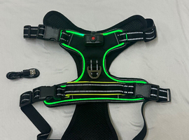 Dog harness - light up adjustable