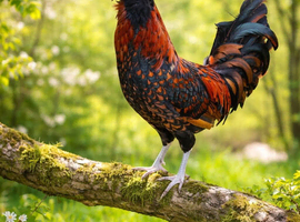 Polish gold lace  rooster
