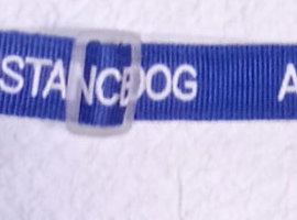 ASSISTANCE DOG COLLAR BRAND NEW IN PACKAGING, THERAPY DOG LEAD & COLLAR AND VELCRO PATCH SIGNS