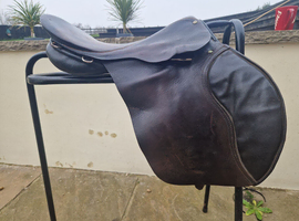 Havana leather saddle 16"