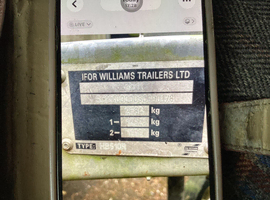 Blue Ifor WilliamsHB510 horse trailer alloy floor 2 x 17.2 horses ponies stables transport