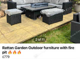 Garden firepit set