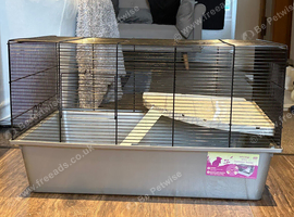 Hamster cage with accessories