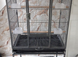 Bird cage - height 53 inches, width 24 inches, 17 inches