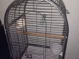 A very clean parrot cage