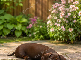 Chocolate male Miniature dachshund puppy