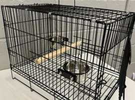 Parrot-Supplies Medium Folding Parrot Travel Cage - Black