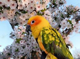 5 year old male sun conure.