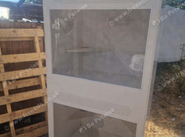 Large Double-Stacked White Vivarium / Reptile Enclosure Enclosure Unit