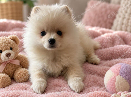 Beautiful White/Cream Pomeranian Puppies
