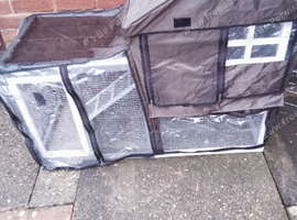 Hutch with rain cover