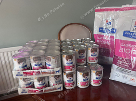 Hill&rsquo;s Gastrointestinal Biome wetfood, and dry food