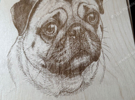 Custom pet portrait engraving from photo personalised pet line art engraved pet plaque pet memorial gift