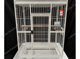 Parrot-Supplies Atlanta Play Top Parrot Cage White