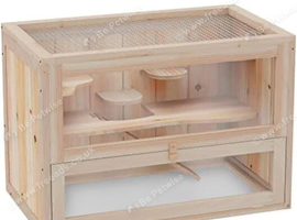 Wooden hamster cage