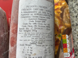 Raw dog food