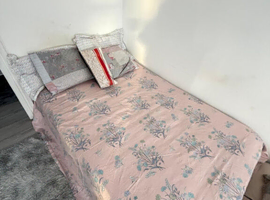 Bed, mattress and shoe rack