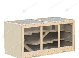 Pawhut Large Wooden Small Animal Cage