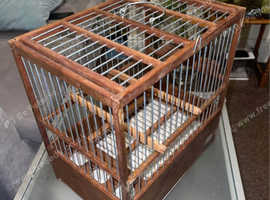 Handmade wooden cage for goldfinch