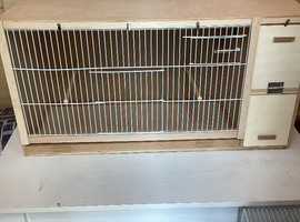 Wood budgie breeding cage