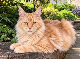 Beautiful Cream Tabby Maine Coon