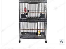 Parrot cages set 3 stacked heavy metal bird cages breeding cages pet cage