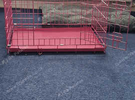 Pink dog crate
