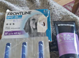 3 front line spot on dog flea treatment pipettes