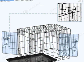 Dog crate foldable Metal XL 107x71x76 cm