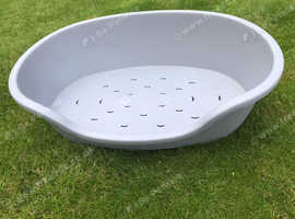 Grey Plastic Dog Bed, 81cm suit medium to large dog