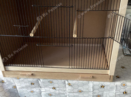 Wood single bird breeding cages