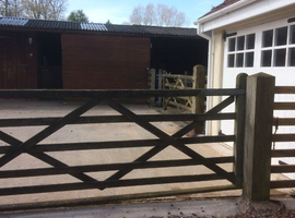 Newly available.   Arena, stables, yard and grazing near spaxton