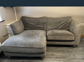 Grey sofa & arm chair