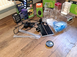 Assorted tarantula / reptile enclosures and equipment