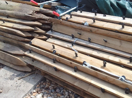 Half round fence posts