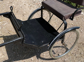 Pony cart and leather harness for mini to standard Shetland