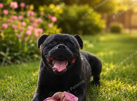 PROVEN KC registered black staffy STUD ONLY