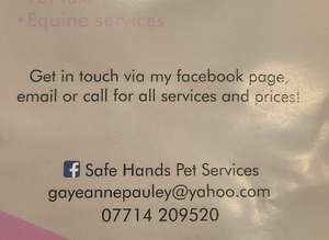 Safe Hands Pet Services