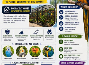 Aviary Rental &ndash; Space for Your Birds ( From &pound;30 per week )