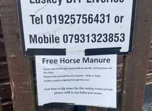 Free well rotted horse manure. WA42TF