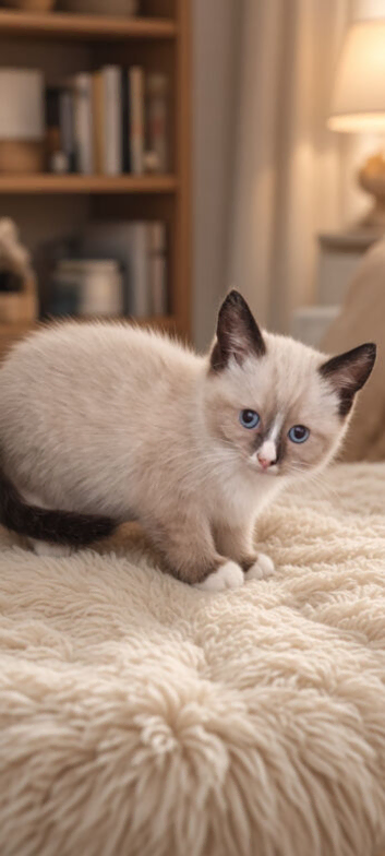 Ragdol girl 910weeks old.
