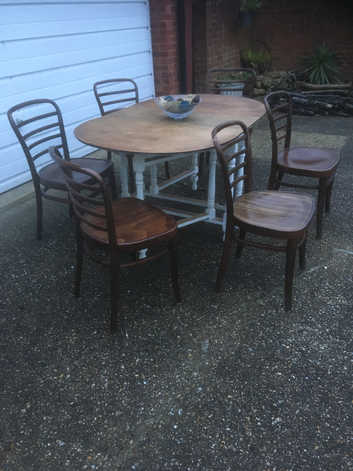 6 chairs and solid wood table
