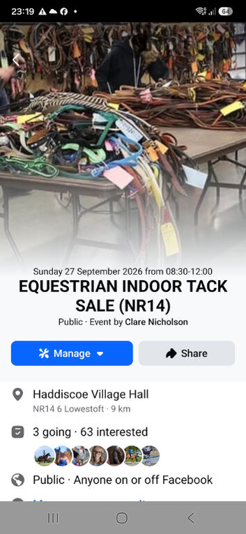 Indoor tack sale