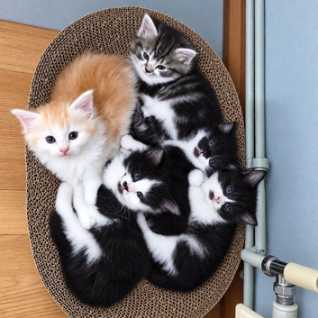 &frac34; Maine coon kittens