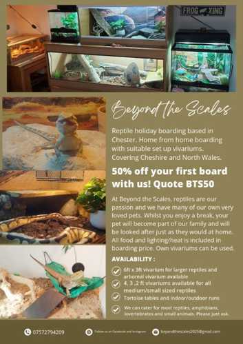 Reptile boarding in Cheshire