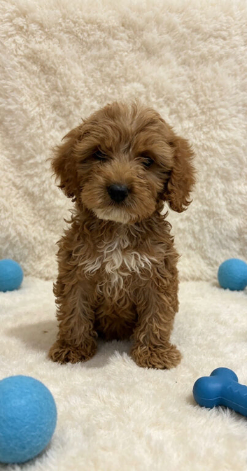Stunning red cockapoo boy