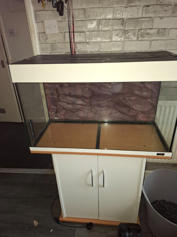 125L fish tank and cabinet