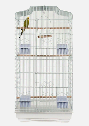 Large white bird cage