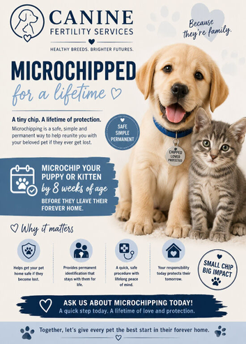 Canine fertility services micro chipping service