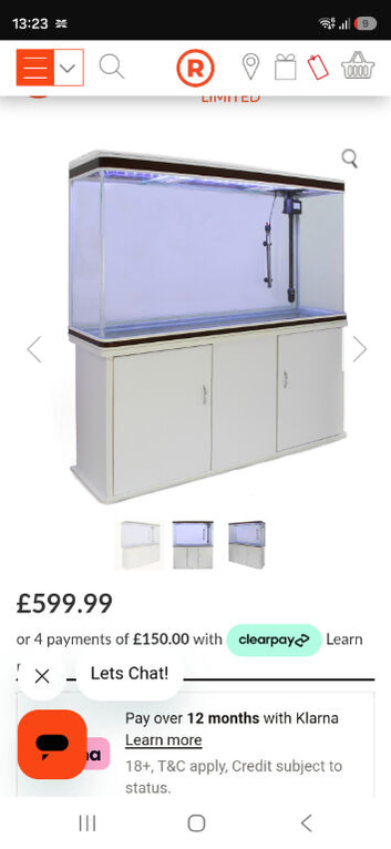 4 foot fishtank 300liter